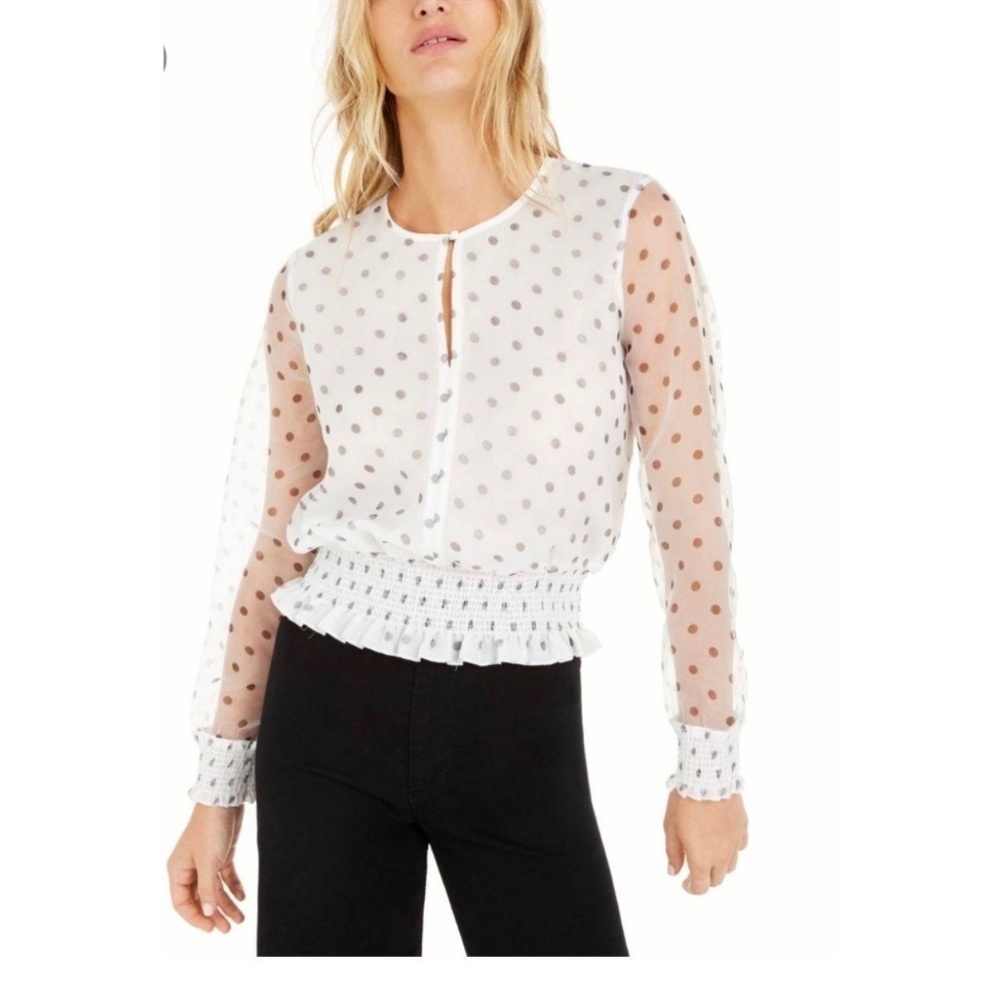 Becca Tilley x Bar III Polka-Dot Top